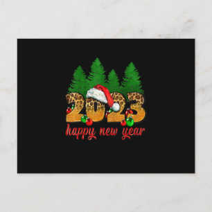 2023 Happy New Year Leopard New Years Eve Party Su Postcard