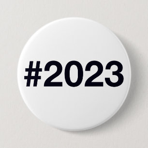 2023 Hashtag 2 Birthday Anniversary 7.5 Cm Round Badge