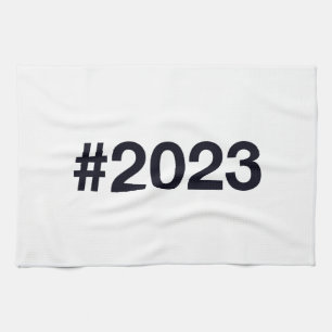 2023 Hashtag 2 Birthday Anniversary Tea Towel