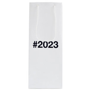 2023 Hashtag 2 Birthday Anniversary Wine Gift Bag