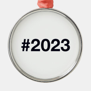 2023 Hashtag Metal Tree Decoration