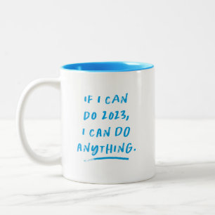 2023 inspirational funny blue Two-Tone coffee mug