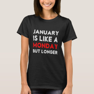 2023 January is Like a Monday But Longer Hate Mond T-Shirt