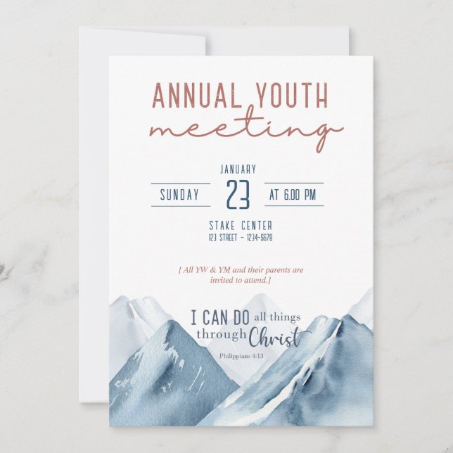 2023 LDS Youth Theme Invitation (Front)