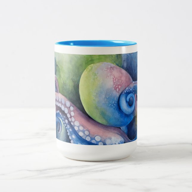 2023 Maggie's Blue Lady Octopus Two-Tone Coffee Mug (Center)