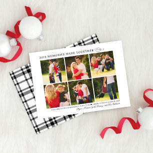 2023 Memories Made Together Elegant Photo Collage Holiday Card