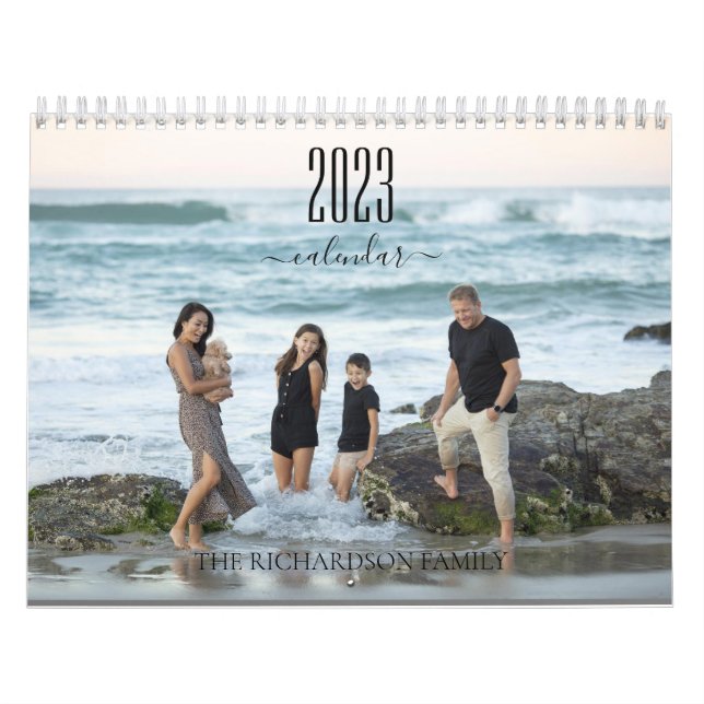 2023 Minimalist Modern Family Custom Photo  Calendar (Cover)