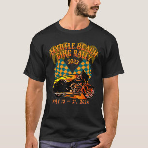 2023 MYRTLE BEACH BIKE RALLY CHECKERED FLAGS ON FR T-Shirt