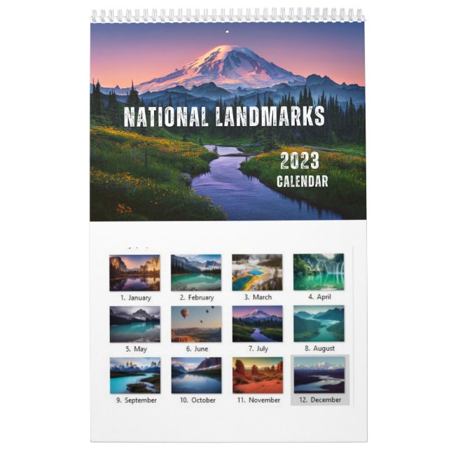 2023 National Landmarks Wall Calendar (Cover)