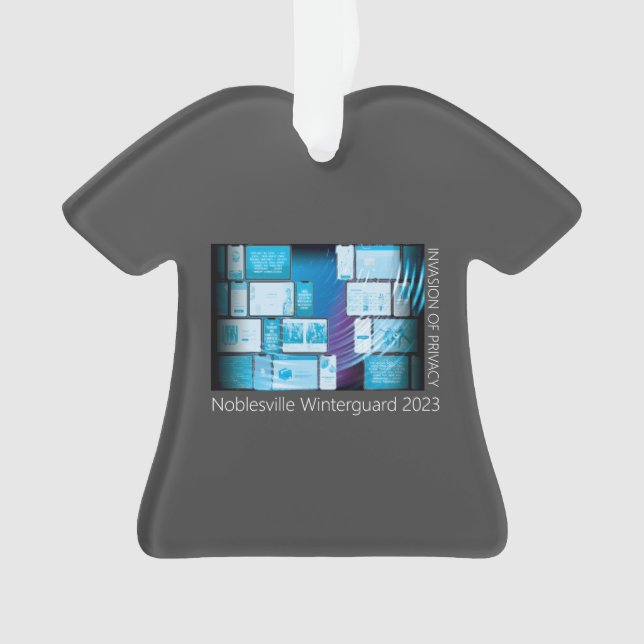 2023 Noblesville Winterguard - Invasion of Privacy Ornament (Front)