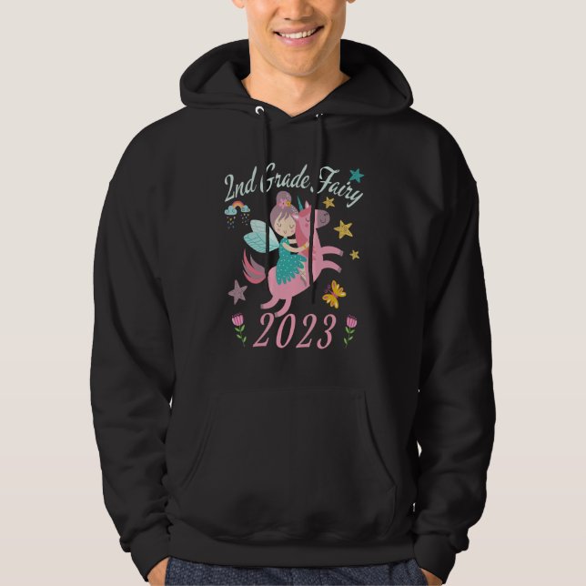 2023 Outfit Girls Fairy Happy First Day Of 2nd Gra Hoodie (Front)