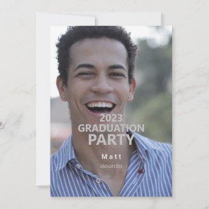 2023  Photo Simple Graduation Party  Invitation