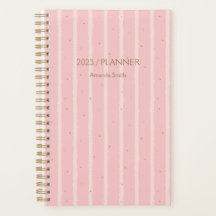 2023 Pink With Gold Dots Weekly Monthly Non Dated