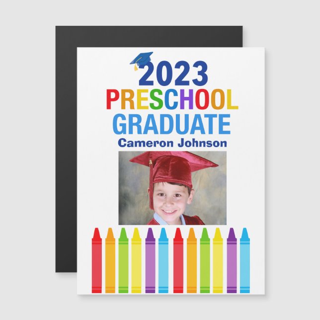 2023 Preschool Graduate Photo Graduation Magnet (Front/Back)