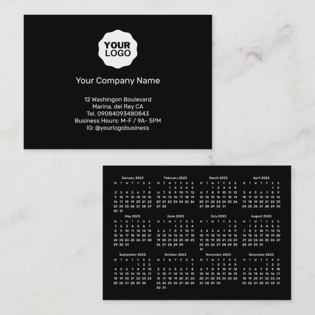 2023 Promotional Business Card - Monday Start (Front/Back)