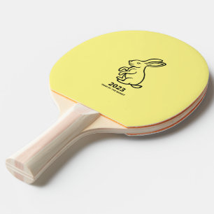 2023 rabbit line art ping pong paddle