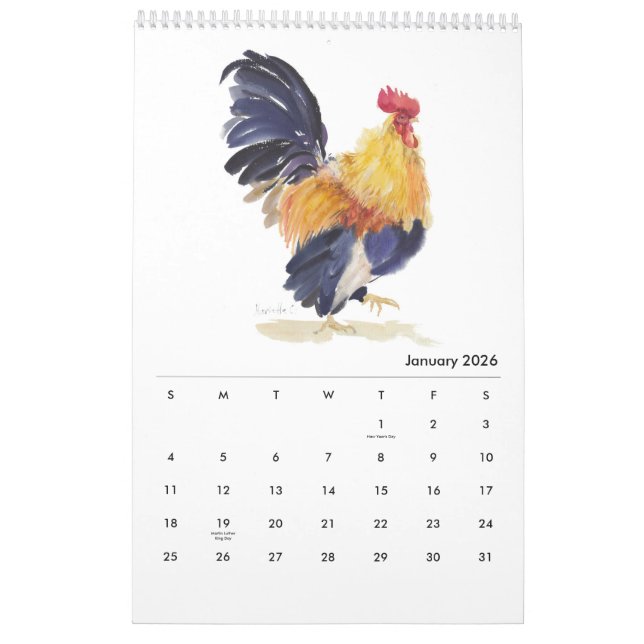 2023 Roosters Calendar (Jan 2026)