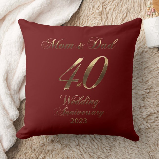 2023 Ruby Wedding 40th Anniversary Parents Cushion (Blanket)