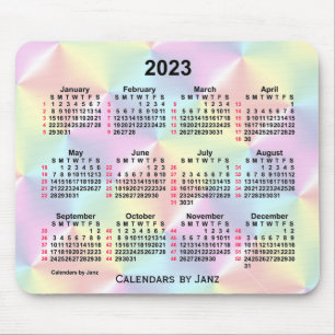2023 Satin Rainbow 52 Weeks Calendar by Janz Mouse Mat