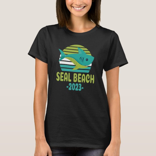 2023 Seal Beach California Shark T-Shirt (Front)