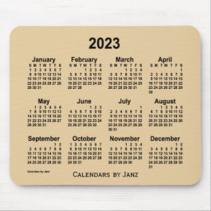 2023 Sepia Grey Calendar by Janz Mouse Pad