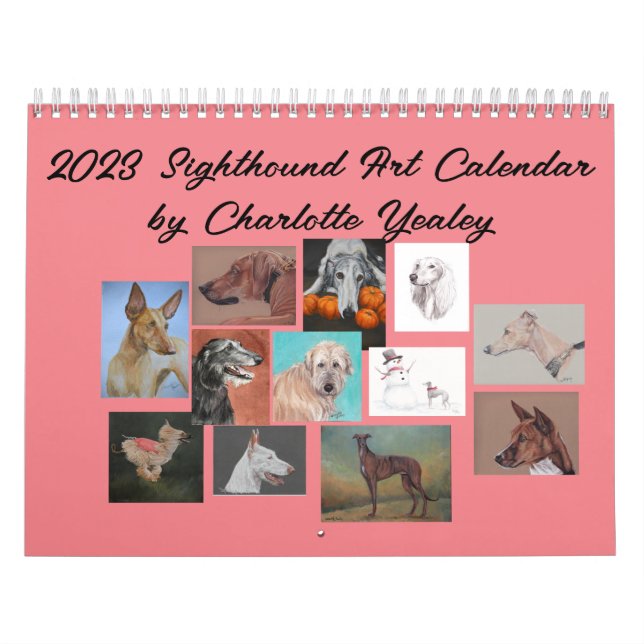 2023 Sighthound Dog Art Calendar (Cover)