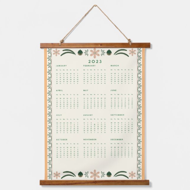 2023 Tapestry Wall Yearly Calendar  (Front)