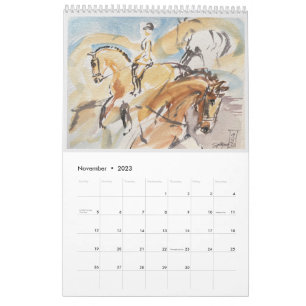 2023 wall calendar of Susan Payne Equine Art