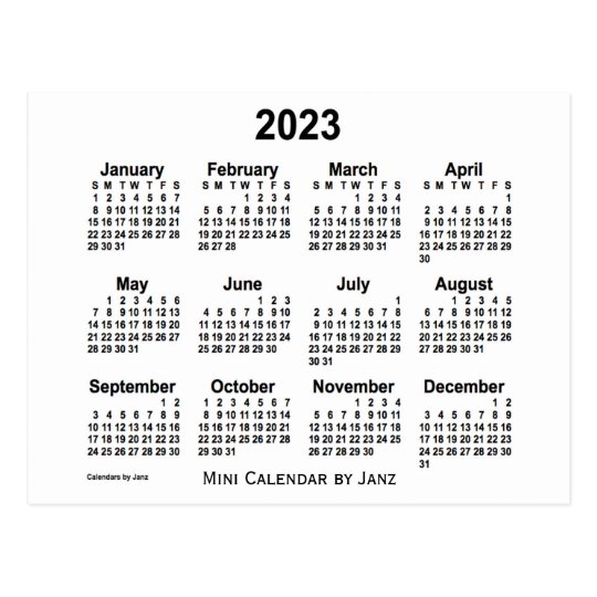 Pocket Calendar 2023 Printable Printable Calendar 2023