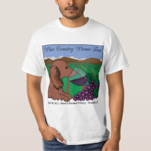 2023 Wine Country Wiener Fest T-shirt on white