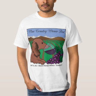 2023 Wine Country Wiener Fest T-shirt on white