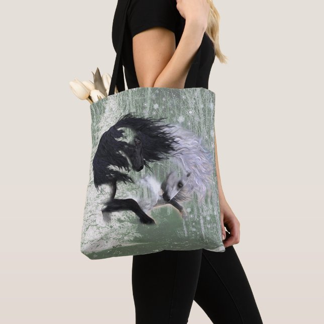 2023 Winter Horses 2-sided Tote Bag (Close Up)