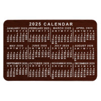 2023 Year Monthly Calendar Brown Wood Grain Simple
