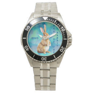 2023 Year of the Rabbit, Apple Green & Azure Blue Watch