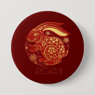 2023  Year Of The Rabbit, Happy New Year Button