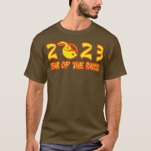 2023 Year Of The Rabbit Neon Yellow Text T-Shirt