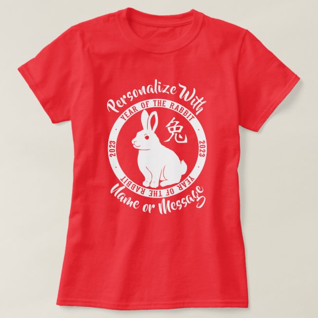 2023 Year Of The Rabbit T-Shirt (Design Front)