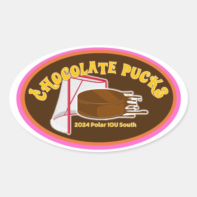 2024 10U South Chocolate Pucks - Oval Sticker (Front)