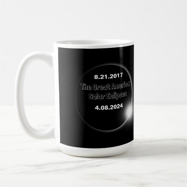 2024 & 2017 Double Dated Solar Eclipse Coffee Mug (Left)