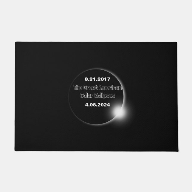 2024 & 2017 Double Dated Solar Eclipse Doormat (Front)