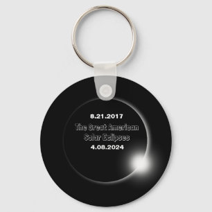 2024 & 2017 Double Dated Solar Eclipse Key Ring