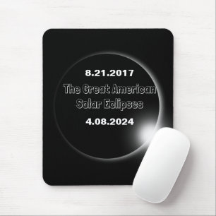 2024 & 2017 Double Dated Solar Eclipse Mouse Mat