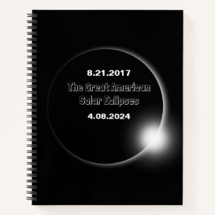 2024 & 2017 Double Dated Solar Eclipse Notebook