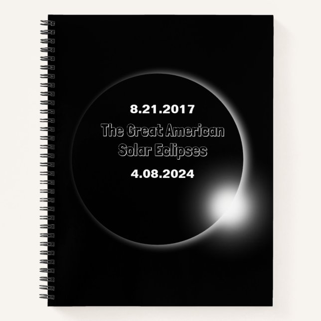 2024 & 2017 Double Dated Solar Eclipse Notebook (Front)
