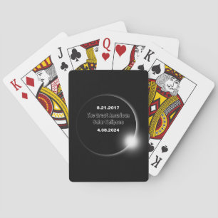 2024 & 2017 Double Dated Solar Eclipse Playing Cards