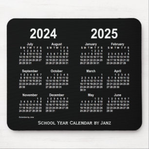 2024-2025 Neon White School Calendar by Janz Mouse Mat