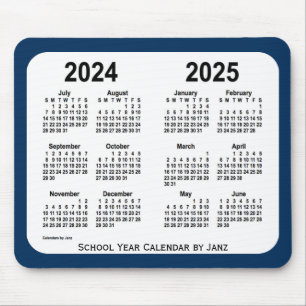 2024-2025 Police Box Blue School Calendar by Janz Mouse Mat