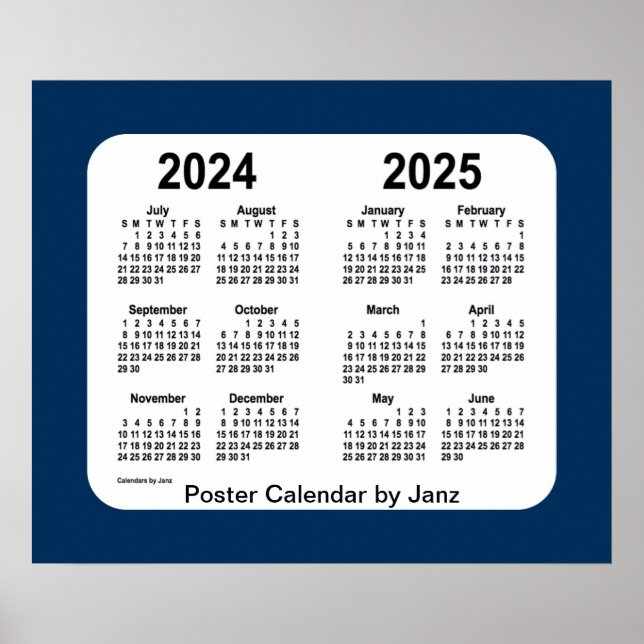 2024-2025 Police Box Blue School Calendar by Janz Poster (Front)