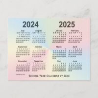 2024-2025 Rainbow Cloud School Calendar by Janz