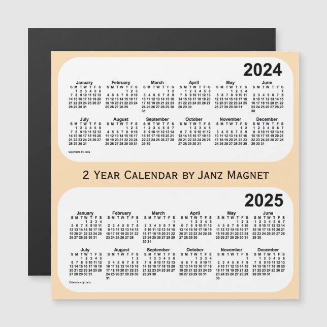 2024-2025 Wheat 2 Year Calendar by Janz Magnet (Front/Back)